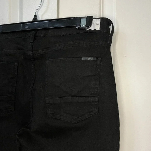 Hudson Black Mid Rise Cropped Mia 5 Pocket Flare Leg Jeans Womens 30" - Picture 4 of 6